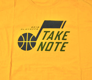Utah Jazz Take Note 2018 Playoffs Shirt Size X-Large