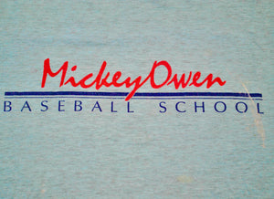 Vintage Mickey Owen Baseball School Shirt Size Medium