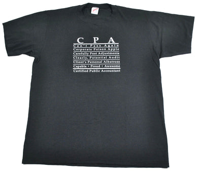 Vintage CPA Finance Business 90s Shirt Size X-Large