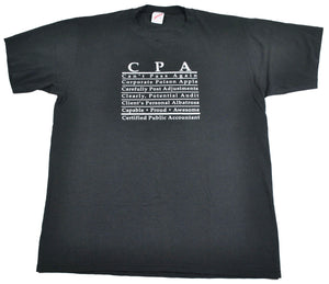 Vintage CPA Finance Business 90s Shirt Size X-Large