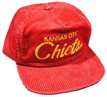 Vintage Kansas City Chiefs Sports Specialties Corduroy Zip Strap Hat