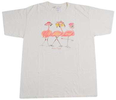 Vintage Pink Flamingo Shirt Size Large