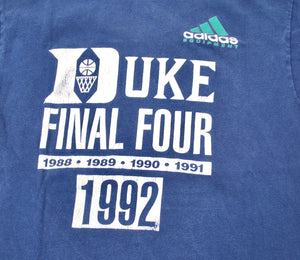 Vintage Duke Blue Devils 1992 Final Four Adidas Shirt Size Medium