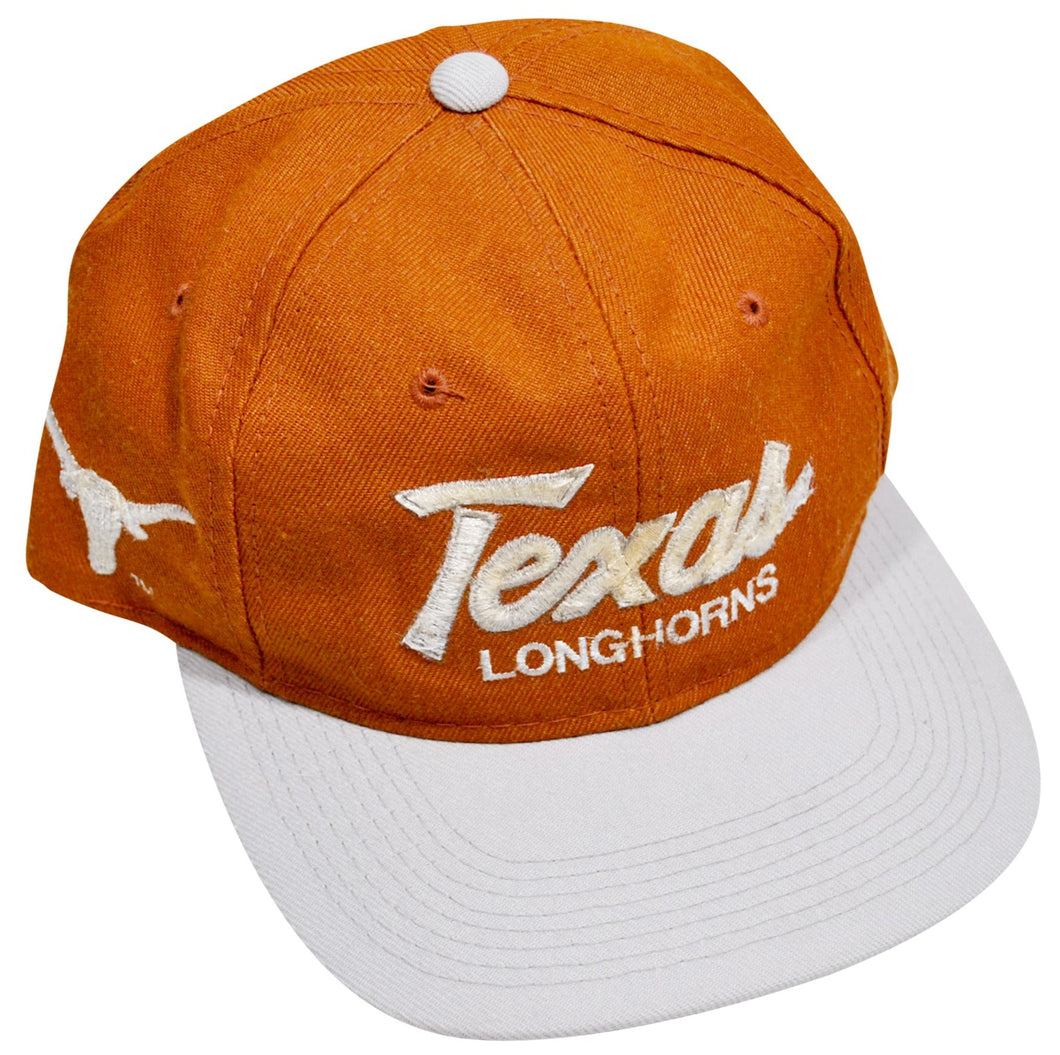 Vintage Texas store Longhorns Sports Specialties Script SnapBack VinHat Cap Wool Blend