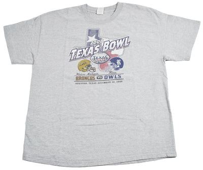 Vintage Western Michigan Broncos Rice Owls 2008 Texas Bowl Shirt Size X-Large