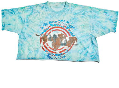 Vintage Basset Hound 1996 Crop Shirt Size X-Large