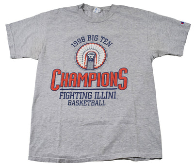 Vintage Illinois Fighting Illini 1998 Big Ten Champions Shirt Size Large