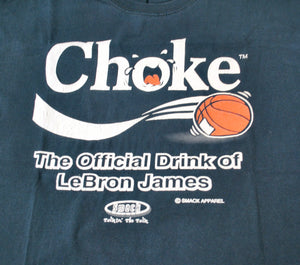 Vintage LeBron James Official Drink Choke Shirt Size Medium