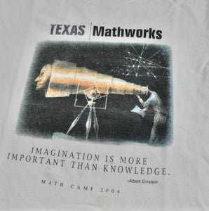 Vintage Texas Albert Einstein Math Camp Shirt Size Small