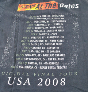 Vintage Suicidal Final Slaughter At The Games 2008 Tour Shirt Size Small
