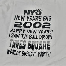 Vintage Happy New Year 2002 New York City Time Square Shirt Size Large