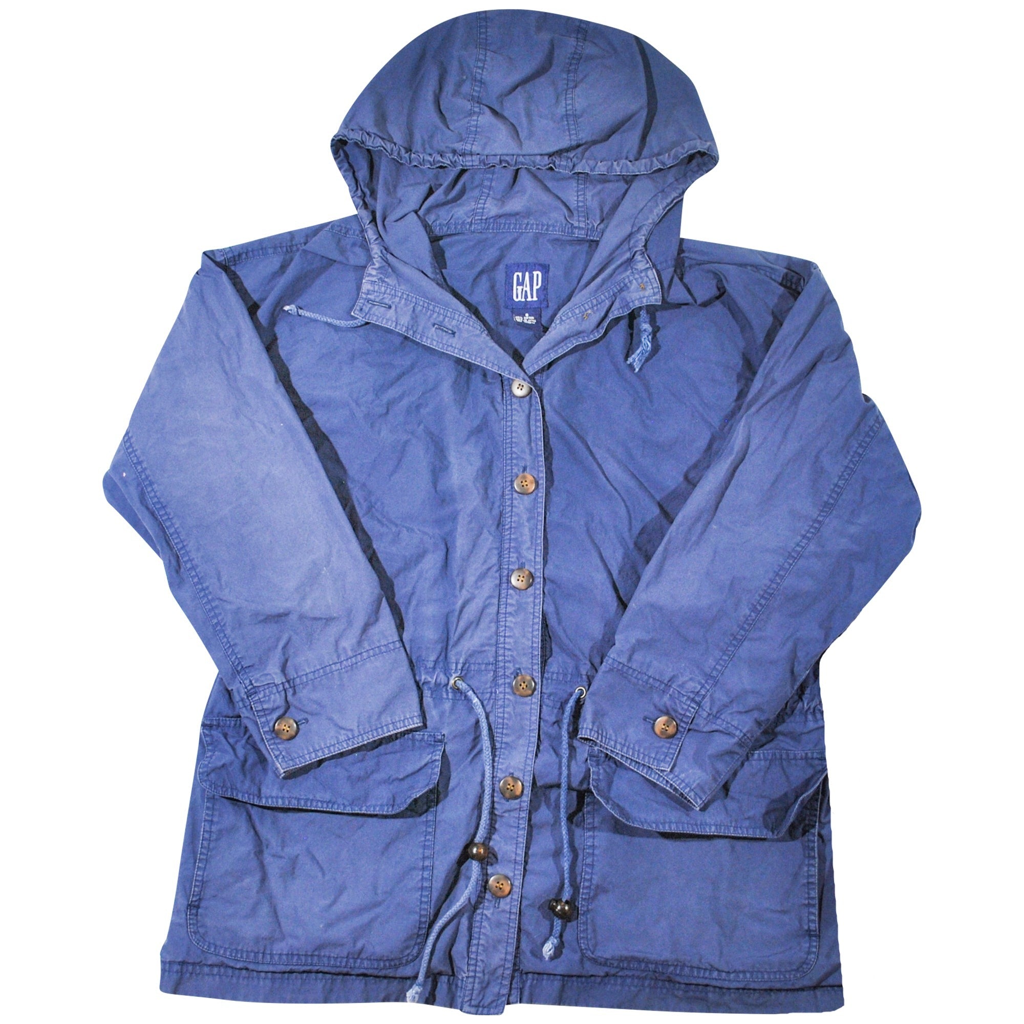 Vintage GAP Jacket Mens Medium 1/2 Zip Hooded Windbreaker