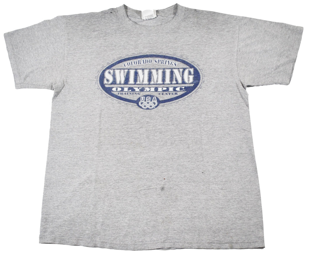 Vintage Olympic Swimming Training Center Shirt Size Large
