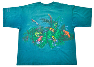 Vintage Rainforest Frog All Over Print Shirt Size X-Large(wide)