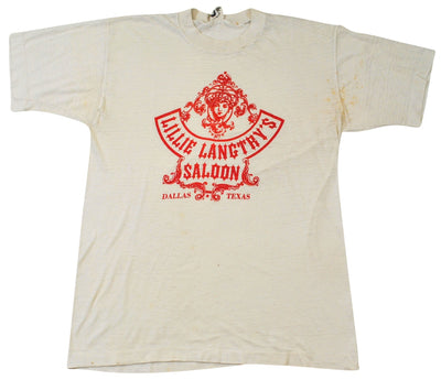 Vintage Lillie Langtry's Saloon Dallas Texas 80s Shirt Size Medium