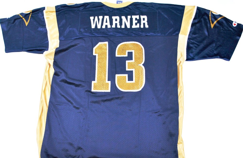 Vintage '99 #13 KURT WARNER Los Angeles Rams NFL T-Shirt L (Deadstock) –  XL3 VINTAGE CLOTHING
