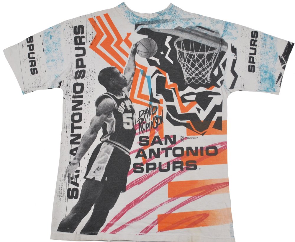 Vintage San Antonio Spurs David Robinson Magic Johnson Ts 
