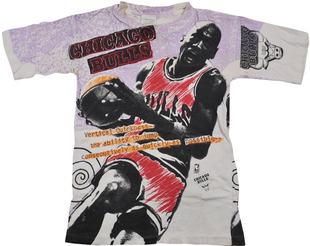 Vintage Chicago Bulls Michael Jordan Magic Johnson Brand Shirt Size Small