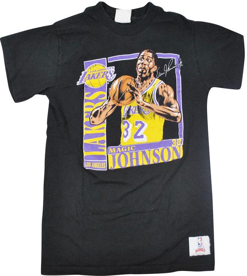 Vintage Los Angeles Lakers Magic Johnson Shirt Size Small