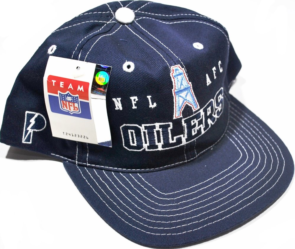 Vintage New Era Houston Oilers Snapback Hat NFL One - Depop