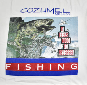Vintage Cozumel Mexico Fishing Shirt Size Large