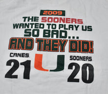 Vintage Miami Hurricanes Oklahoma Hurricanes 2009 Shirt Size X-Large