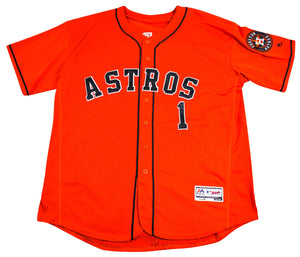 Houston Astros No1 Carlos Correa Orange Alternate Women's Stitched Jersey