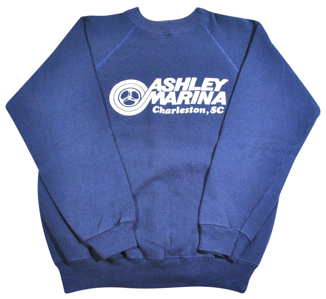 Vintage Ashley Marina Charleston South Carolina Sweatshirt Size Large