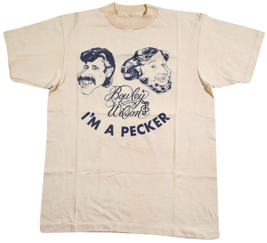 Vintage Bowley & Wilson I'm A Pecker 80s Shirt Size Small