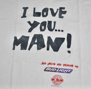 Vintage Bud Light I love You Man 1995 Stanley Desantis Shirt Size Large