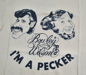 Vintage Bowley & Wilson I'm A Pecker 80s Shirt Size Small