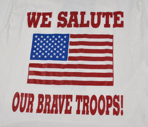 Vintage We Salute Our Brave Troops! Shirt Size X-Large
