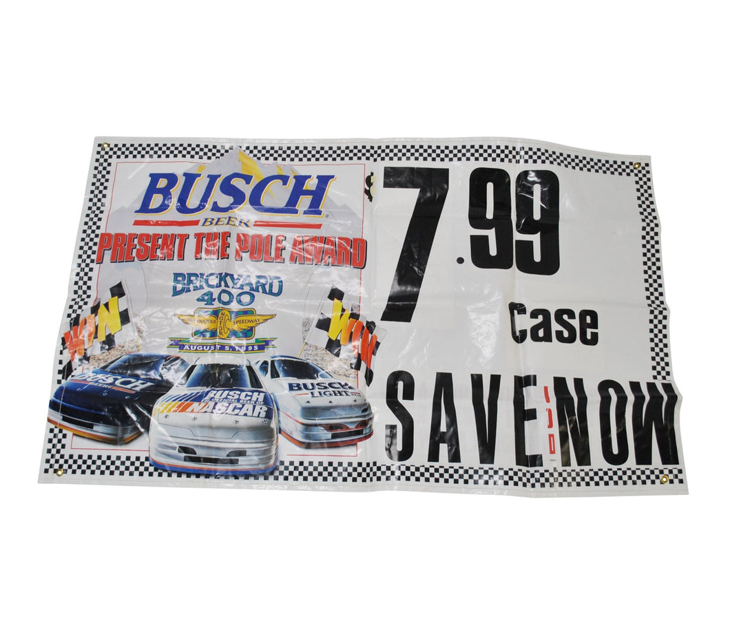 Vintage Busch Beer 1995 Brickyard 400 Banner
