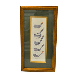 Vintage Golf Framed Glass Pictures(3)