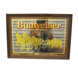 Vintage Budweiser Clydesdales Framed Mirror