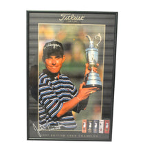 Vintage Titleist 1997 British Open Champion Justin Leonard Framed Picture