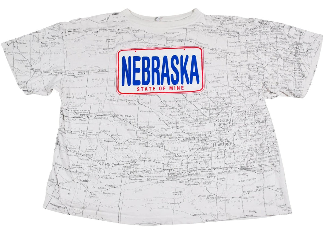 Vintage Nebraska 90s State Shirt Size Large(wide)