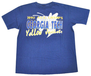 Vintage Georgia Tech Yellow Jackets 1990 ACC Champions Shirt Size Large