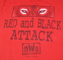 Vintage NWO 1996 Red and Black Attack Wrestling Shirt Size X-Large