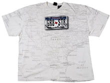 Vintage Texas Map All Over Print Shirt Size 2X-Large(wide)