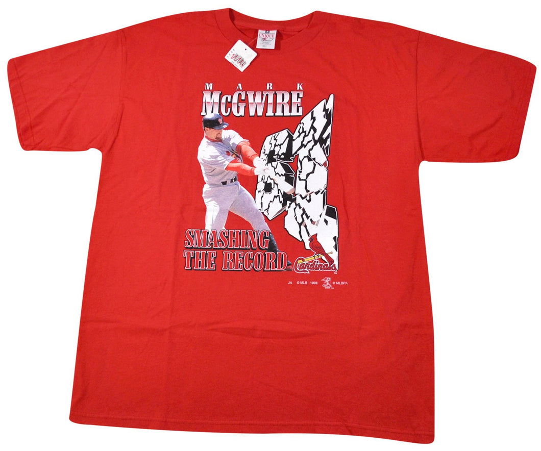 VTG St Louis Cardinals Shirt Men Large Red Marc McGwire Graphic Tee MLB  Baseball