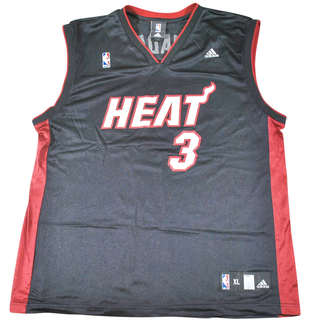 Miami Heat NBA Adidas Adult XL Dwayne Wade Dry Fit Stitched Jersey