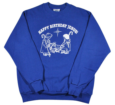 Vintage Happy Birthday Jesus Sweatshirt Size Large