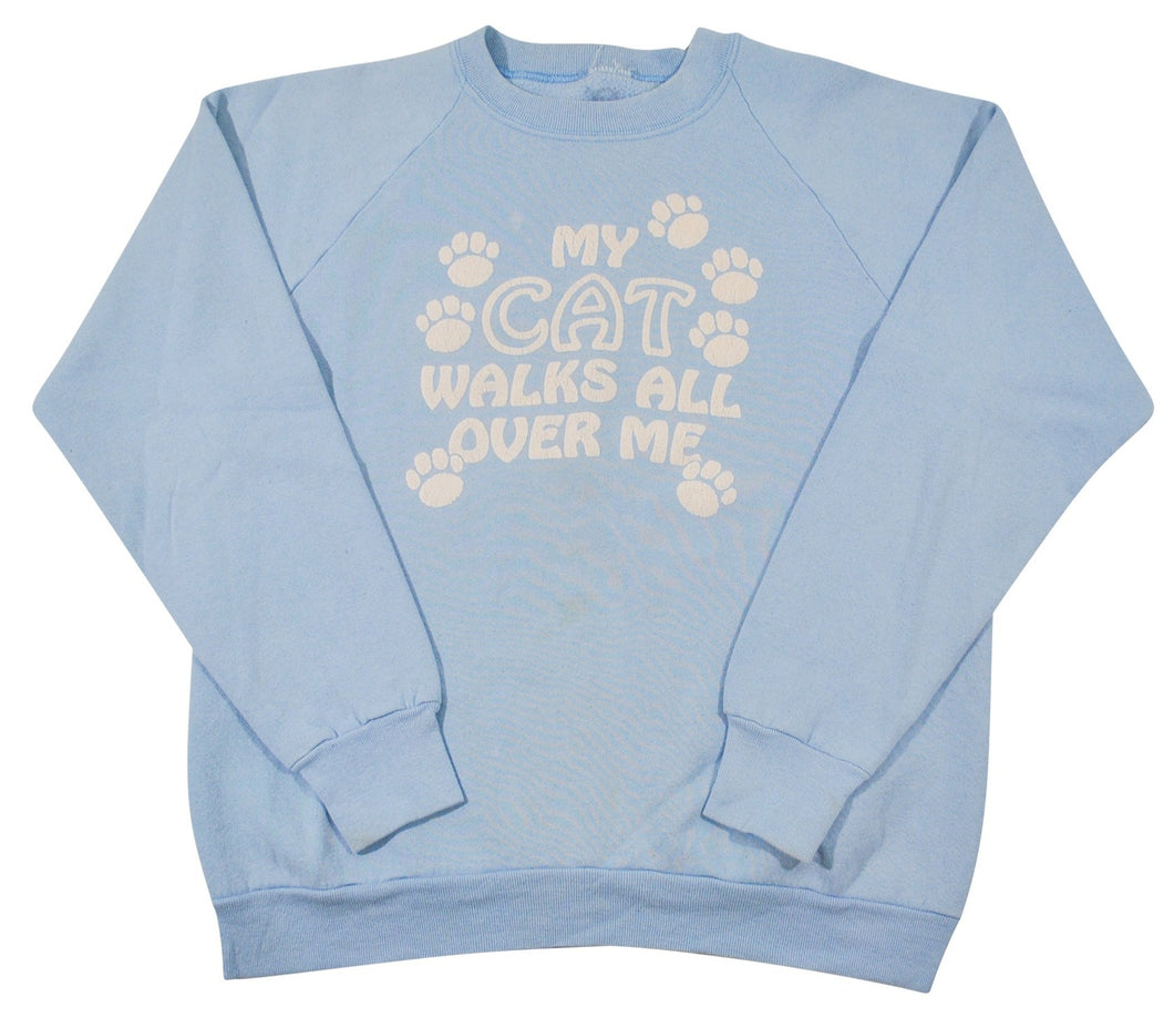 Vintage Cat Sweatshirt Size Medium