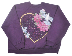 Vintage Heart Sweatshirt Size Medium(wide)