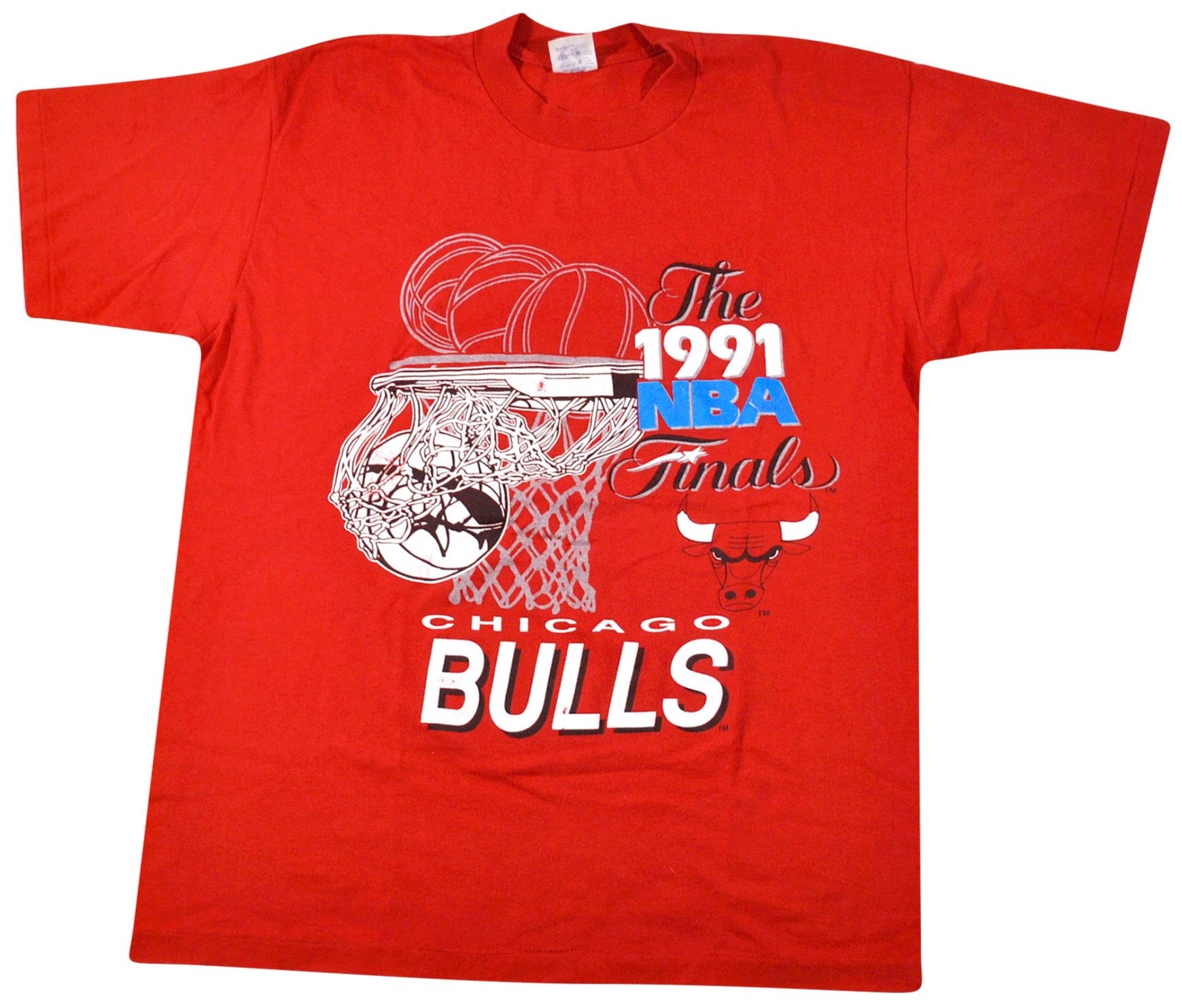 Vintage CHICAGO BULLS T-Shirt 1991 1992 year back 2 back