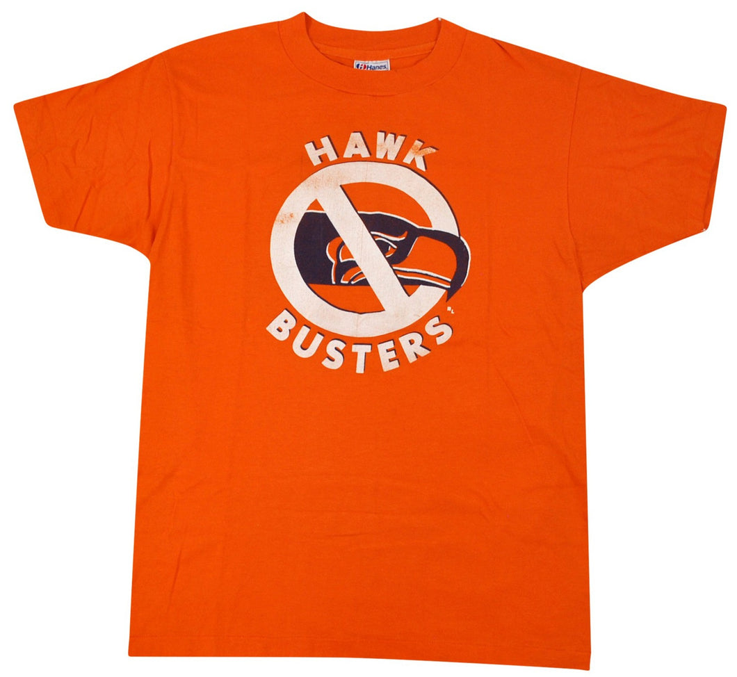 Vintage Denver Broncos Anti Seattle Seahawks Hawk Busters 80s Shirt Size Medium