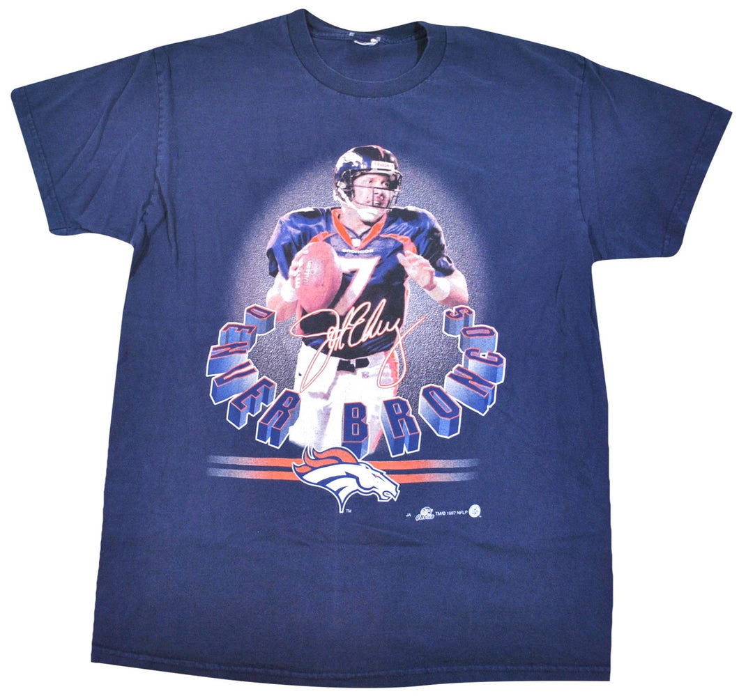 Vintage Denver Broncos 1997 John Elway Shirt Size Large