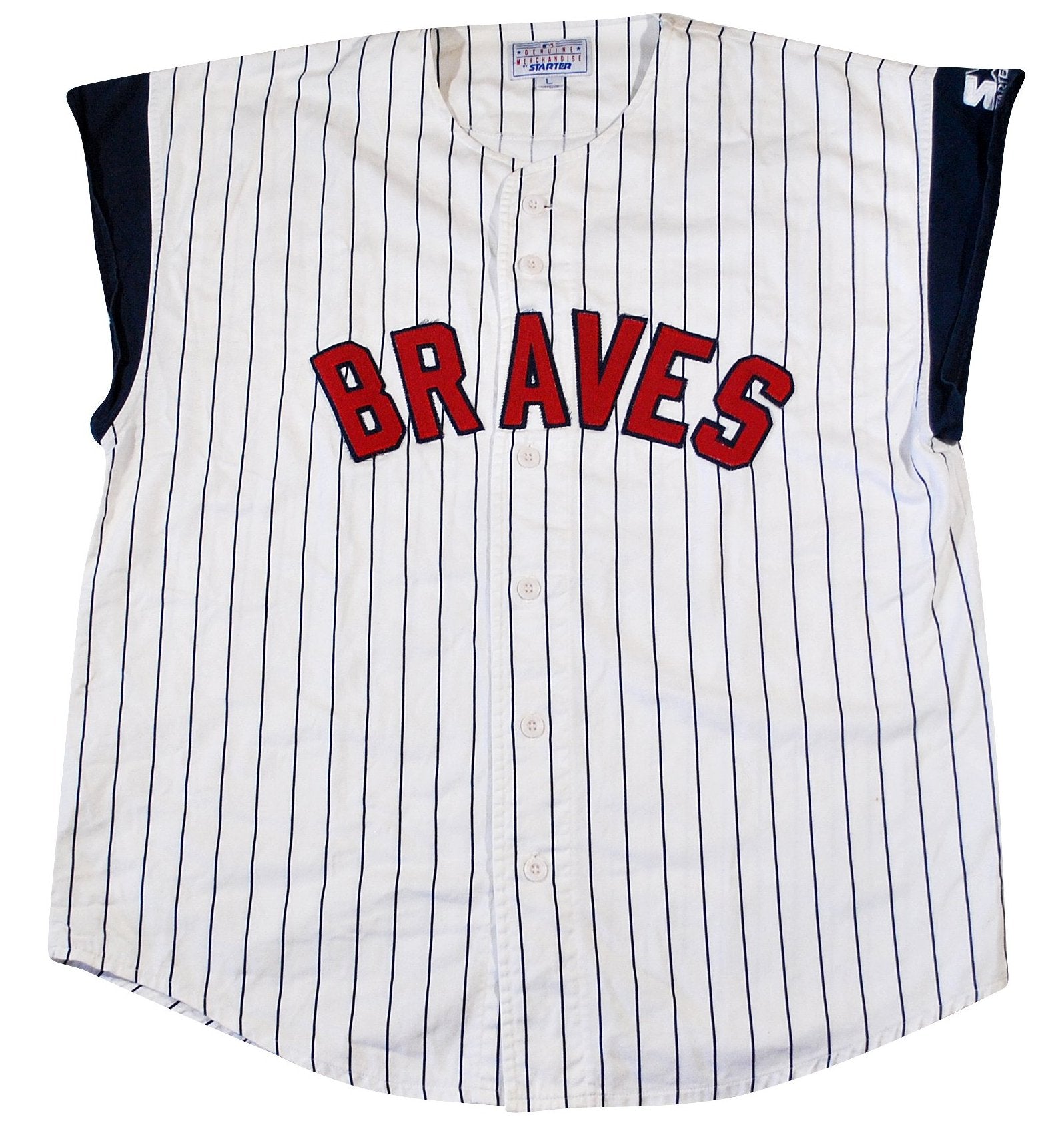 Vintage Atlanta Braves Sleeveless Starter Brand Jersey Size Large –  Yesterday's Attic