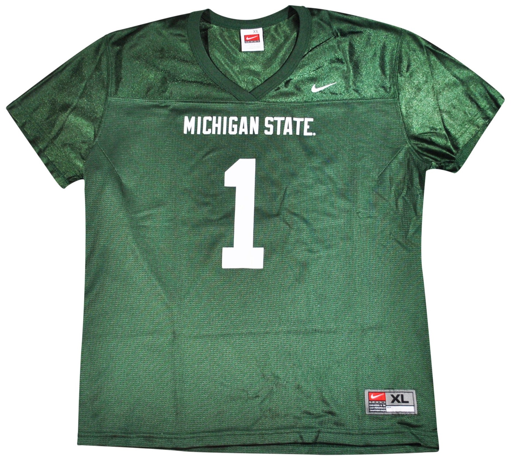 Nike, Shirts & Tops, Vintage Nike Bauer Youth Large Michigan State  University Hockey Jersey Stitched